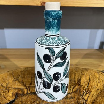 Oil bottle with olive patterned - 1