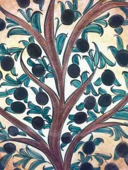 Olive Branch Motif Iznik Ceramic Plate - 4