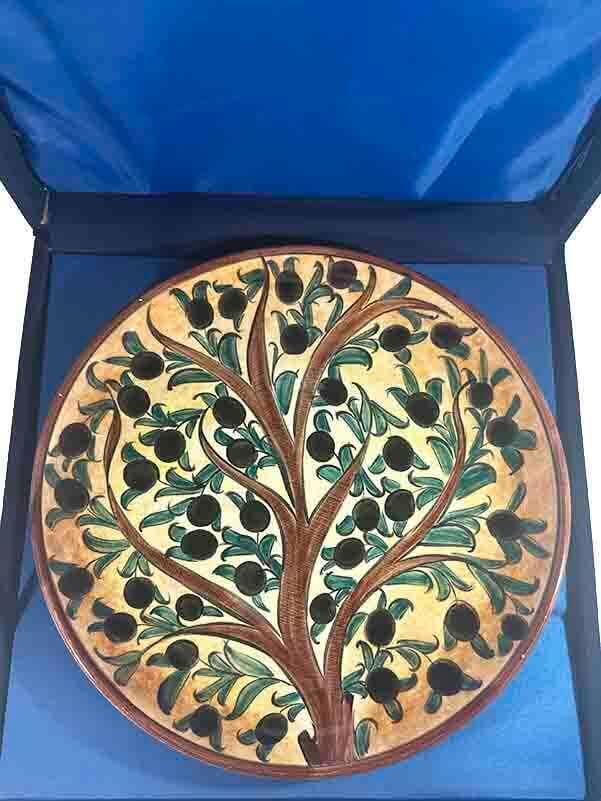 Olive Branch Pattern Iznik Tile Plate - 2
