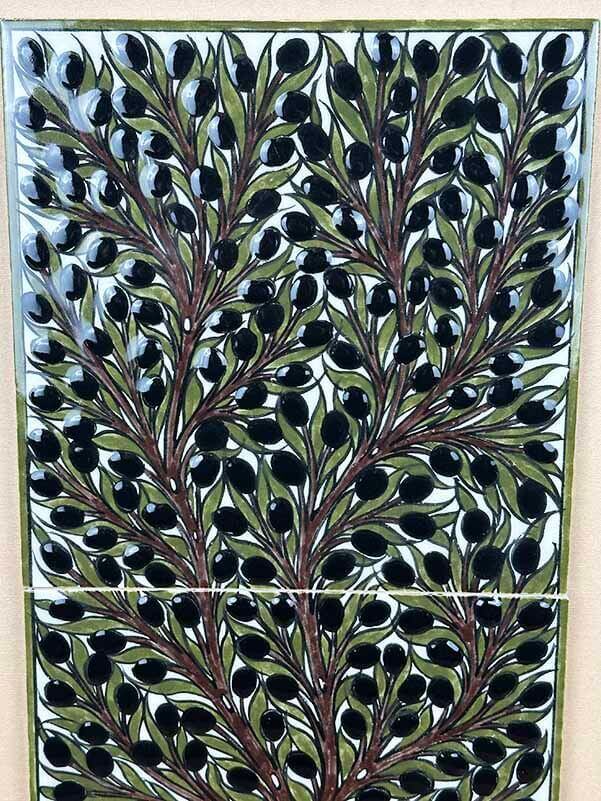 Olive Tree Motif Iznik Ceramic Panel - 2