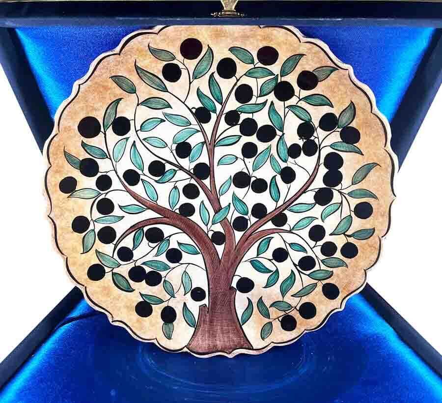 Olive Tree Pattern 30 cm Iznik Ceramic Plate - 1