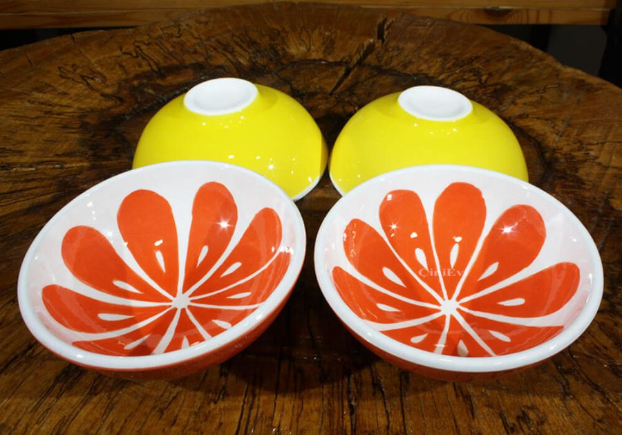 Orange and yellow bowl set - 1