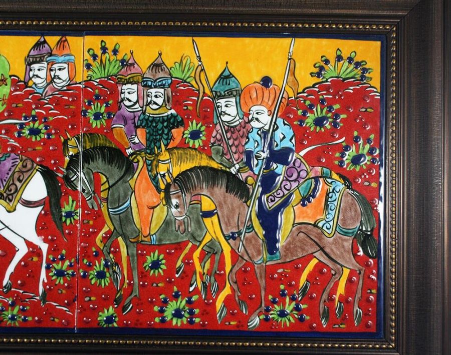 Tile Board Showing The Hunting Scene In The Ottoman Empire - 3