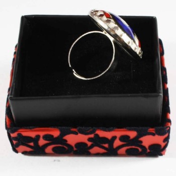 Ottoman Sail Motif Iznik Ceramic Ring - 2