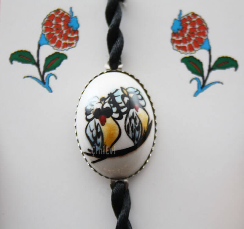 Owl Couple Pottery Bracelet - 1