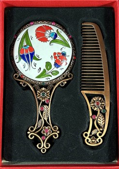 Özel Hediye Ayna Seti - Çini Evi