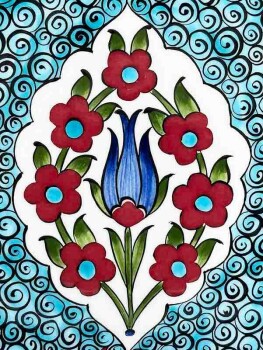 Özel Koleksiyon Haliç ve Lale İznik Çini Tabak - Çini Evi (1)