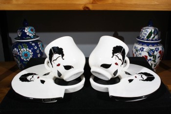 Özgün Tasarım Çini Kahve Seti - Çini Evi (1)