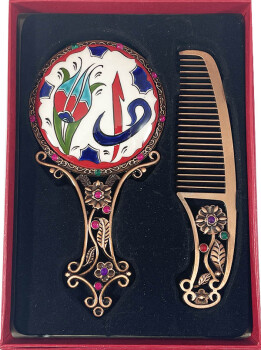 Özür Dilerim Hediyesi İznik Çini Ayna Seti - Çini Evi