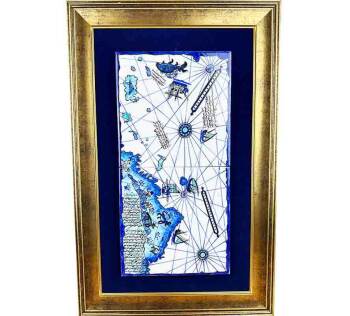 Panneau Céramique d’Iznik – Carte de Piri Reis - Çini Evi