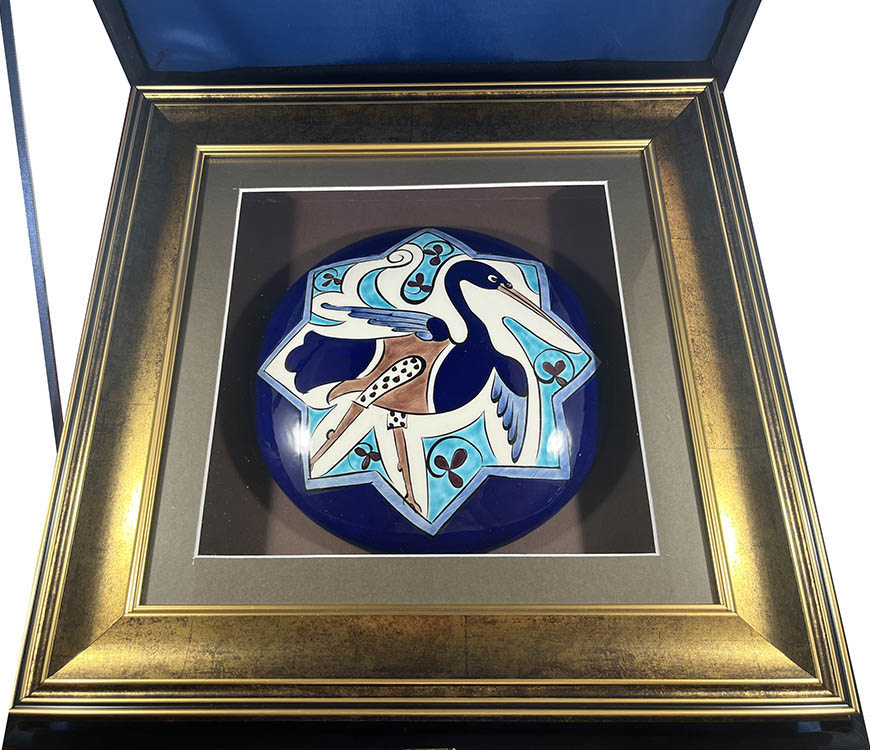 Panneau de tuile d'Iznik d'oiseau de Seldjoukide - 3