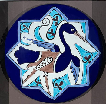 Panneau de tuile d'Iznik d'oiseau de Seldjoukide - Çini Evi (1)