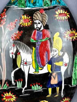 Panneau en Céramique d’Iznik Fait Main – Motif Miniature de Soldat Ottoman avec Passe-partout - Çini Evi (1)