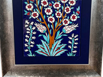 Panneau en céramique d’Iznik à motif arbre de vie - 3