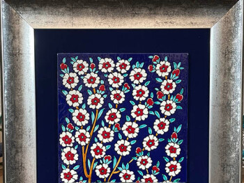 Panneau en céramique d’Iznik à motif arbre de vie - 2
