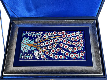 Panneau en céramique d’Iznik à motif arbre de vie - 4