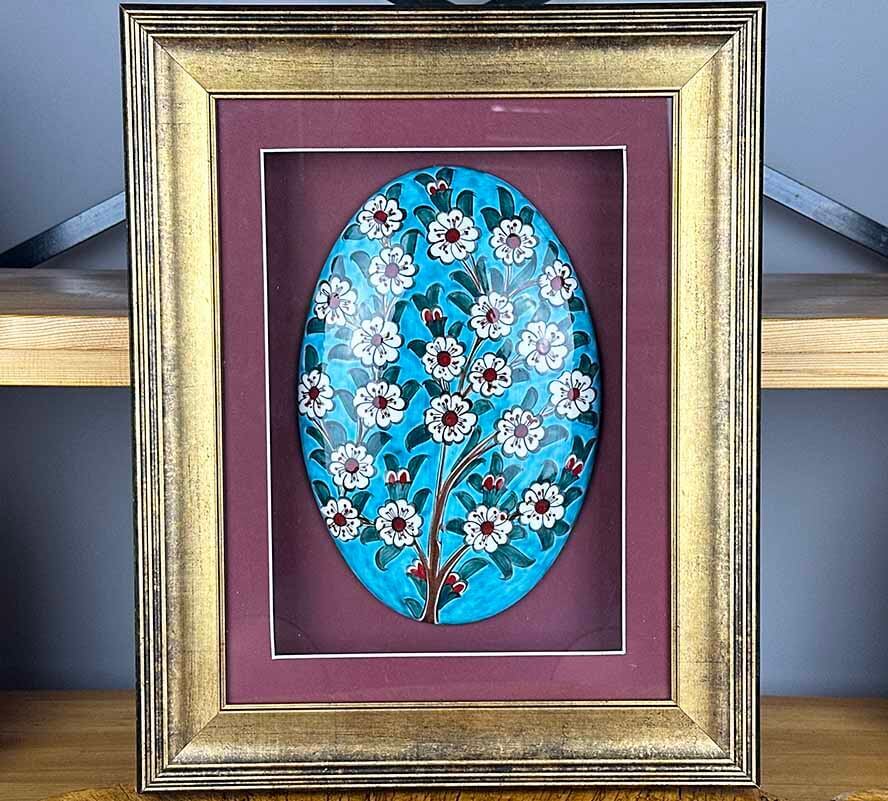 Panneau mural en céramique d'Iznik fait main – « L’Arbre du Savoir » – Cadeau de remerciement académique - 1