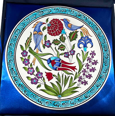 Paradise Garden Iznik Pottery Plate 30cm - 3