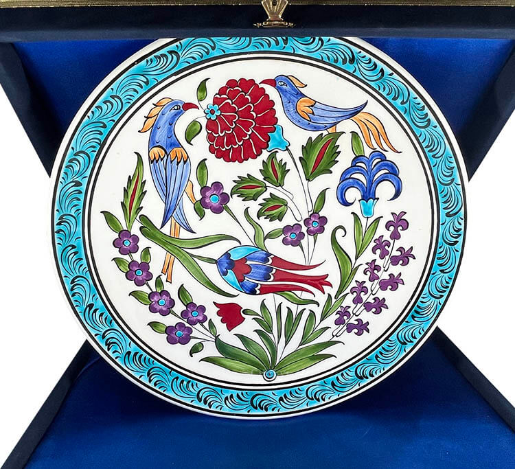 Paradise Garden Iznik Pottery Plate 30cm - 1