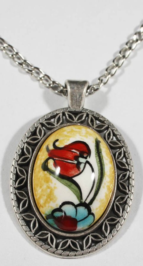 Pendentif en céramique, cadeau pour bien-aimée - 1
