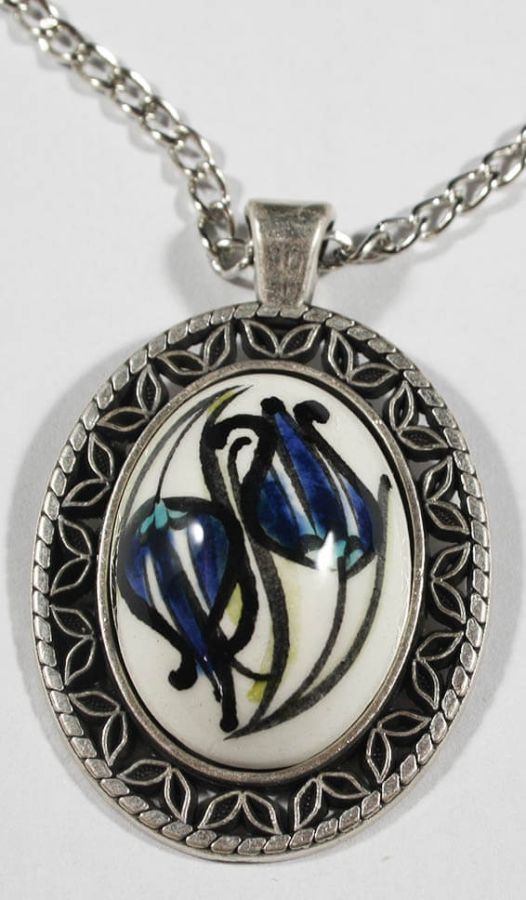Pendentif Iznik motif tulipe inversée et droite - 1