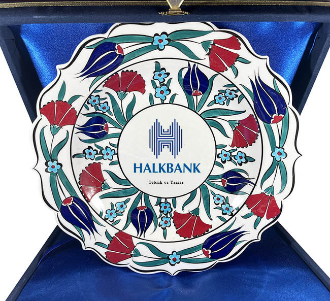 Personalisierte Iznik Fliesenplatte 25cm - 1