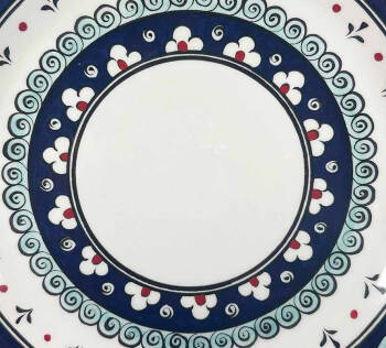 Personalisierter Dankesteller – Iznik-Keramik mit dunkelblauem Blumenmuster - 3