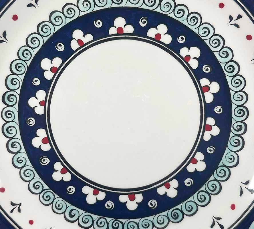 Personalisierter Dankesteller – Iznik-Keramik mit dunkelblauem Blumenmuster - 3