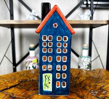 Photophore Maison en Céramique d'Iznik – Cadeau Nouvel An 2025 - Çini Evi