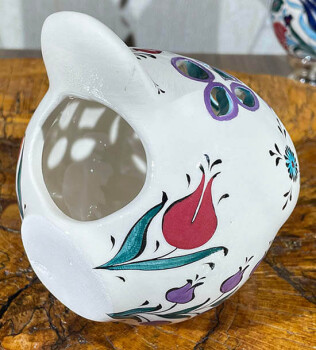 Pigeon Candle Holder with Tulip and Hyacinth Motif - 3