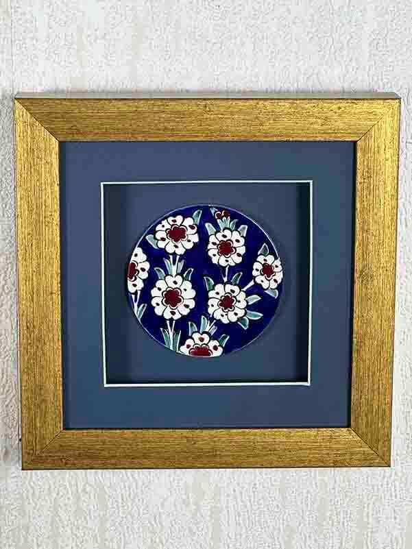 Plaque décoratif en céramique d'Iznik avec motif de l’Arbre de Vie – Cadeau d’entreprise élégant et symbolique - 5