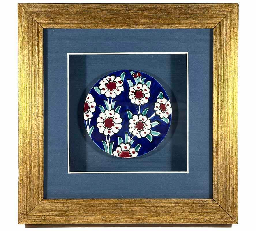 Plaque décoratif en céramique d'Iznik avec motif de l’Arbre de Vie – Cadeau d’entreprise élégant et symbolique - 1