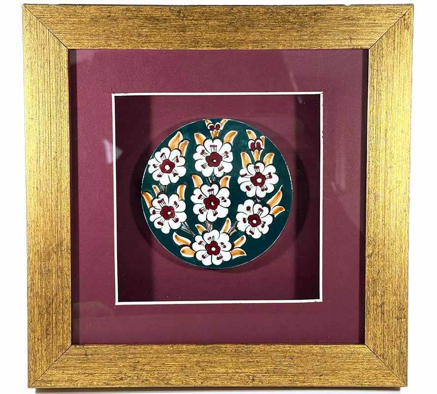 Plaque en céramique d’Iznik avec motif de l’Arbre de Vie – Cadeau d’entreprise symbolique et raffiné - 1