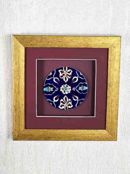 Plaque en céramique d’Iznik – Motif Jardin Nocturne | Cadeau de promotion élégant - 5