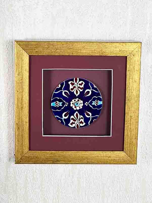 Plaque en céramique d’Iznik – Motif Jardin Nocturne | Cadeau de promotion élégant - 5