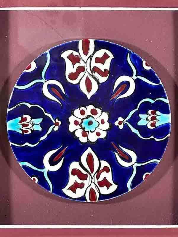 Plaque en céramique d’Iznik – Motif Jardin Nocturne | Cadeau de promotion élégant - 2