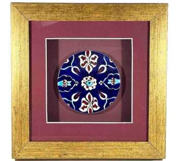 Plaque en céramique d’Iznik – Motif Jardin Nocturne | Cadeau de promotion élégant - Çini Evi