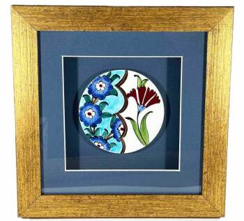 Plaque en céramique d’Iznik motif printemps - Çini Evi