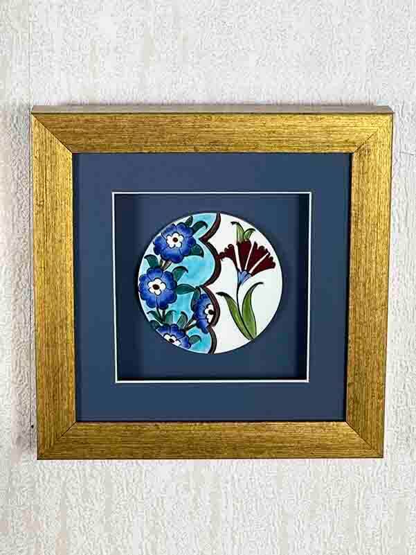 Plaque en céramique d’Iznik motif printemps - 5