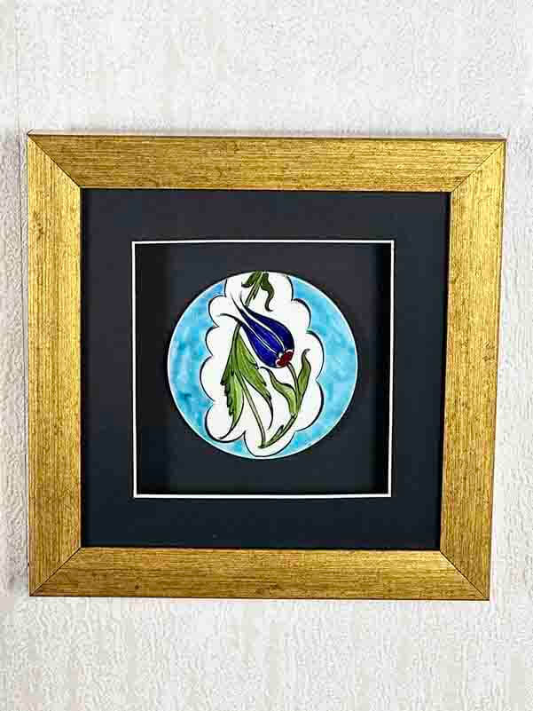 Plaque en céramique d’Iznik motif tulipe pour dignitaire d’État - 5
