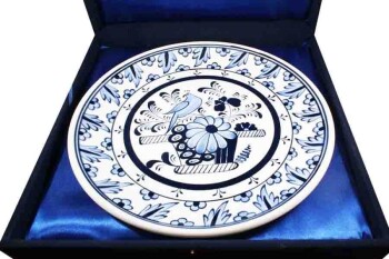 Plat Iznik bleu blanc 30 cm - 3