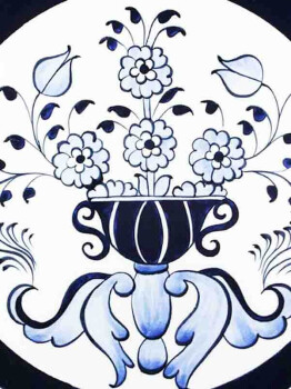 Plat Iznik bleu blanc 30 cm pour nouvelle activité - 2
