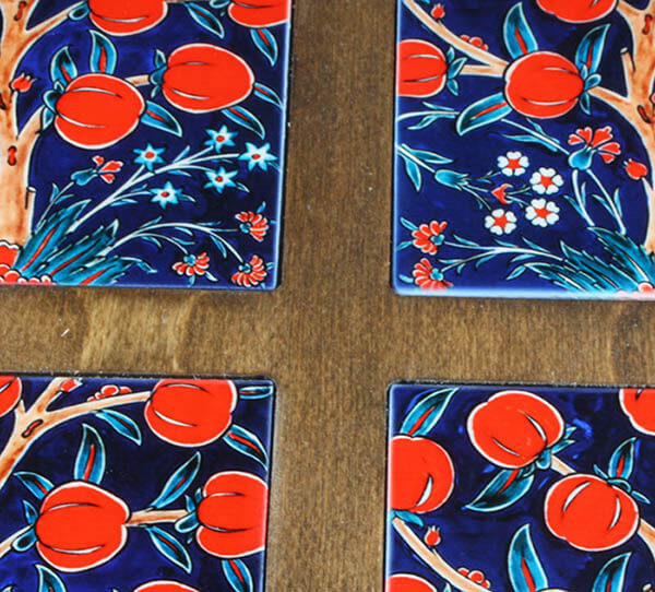 Plateau en bois à motifs en bois - 2