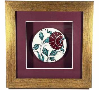 Pomegranate Motif Iznik Tile Plaque - Çini Evi