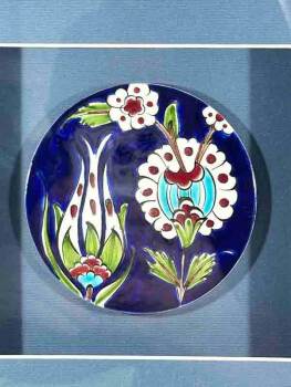 Paspartout-Plakette aus Iznik-Keramik mit Nachtgartenmotiv - Çini Evi (1)