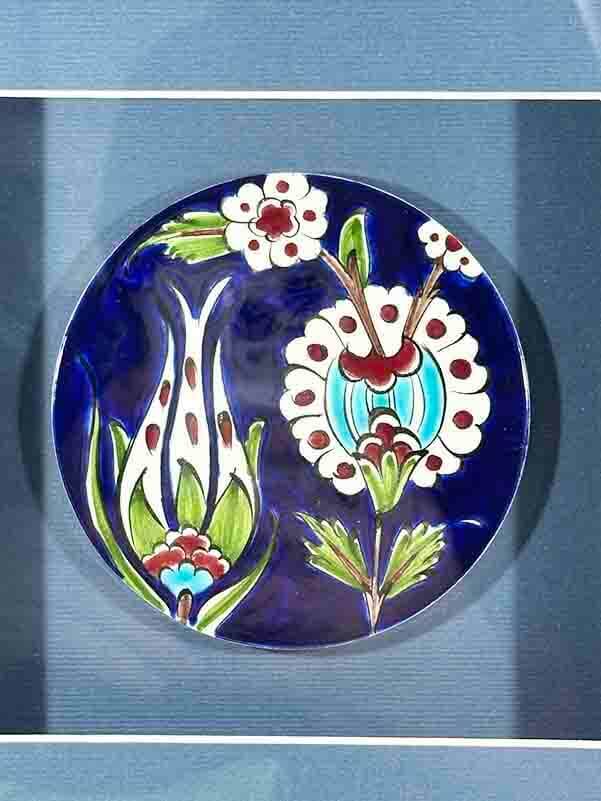 Paspartout-Plakette aus Iznik-Keramik mit Nachtgartenmotiv - 2