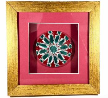 Produktbeschreibung (auf Deutsch, SEO-optimiert): İznik Keramikplakette mit Selçuklu-Stern-Motiv – Symbol für Balance & kosmische Harmonie - 1