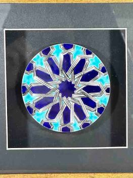 Paspartout-Plakette aus Iznik-Keramik mit Seldschukenstern-Motiv - Çini Evi (1)