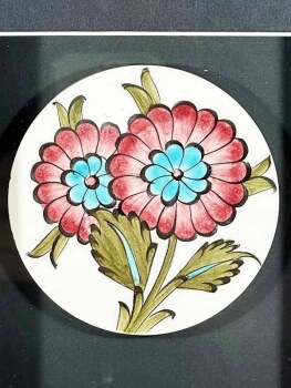 Produktbeschreibung: Neues Job Geschenk İznik Keramik Plakette – Handgefertigt mit traditionellem Design - Çini Evi (1)