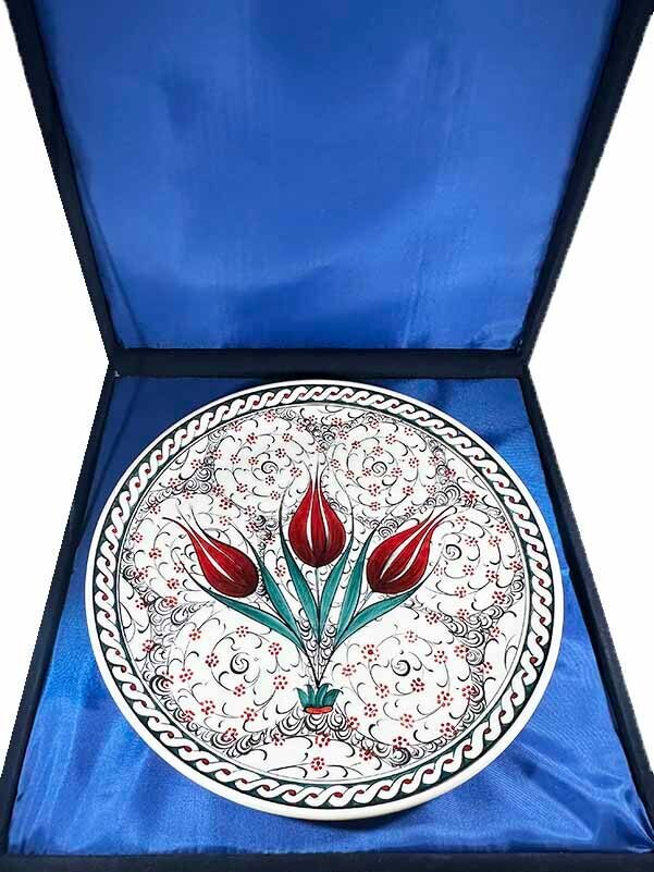 Promotion Gift – 3 Tulips, 30cm Iznik Ceramic Plate - 3